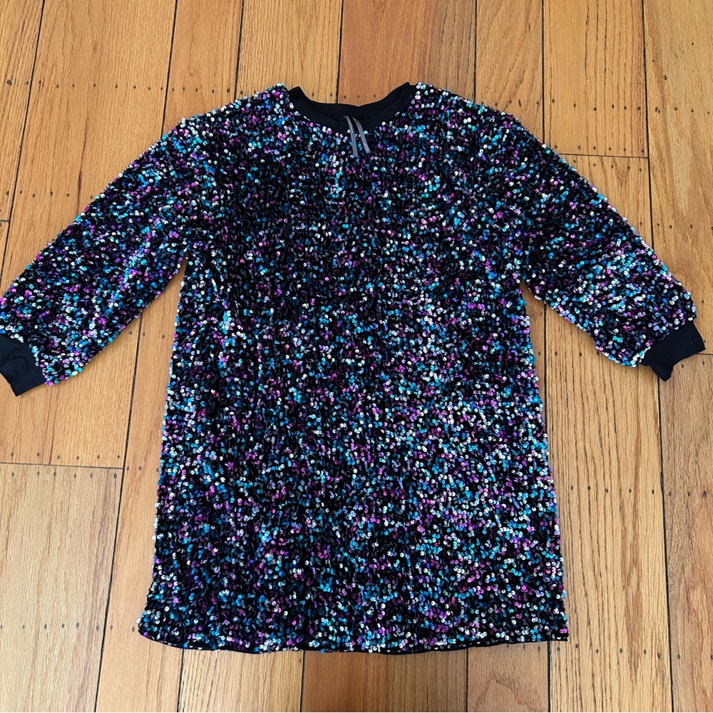 By Anthropologie Velvet Sequin Mini Dress - Picture 6 of 10